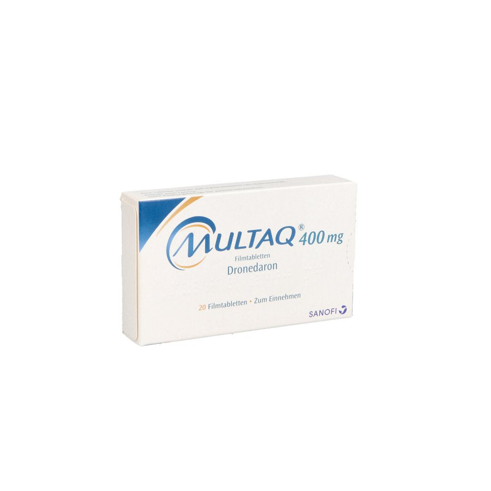 Das Produktfoto zeigt Multaq 400 Mg Filmtabletten (20 stk) PZN 05387593