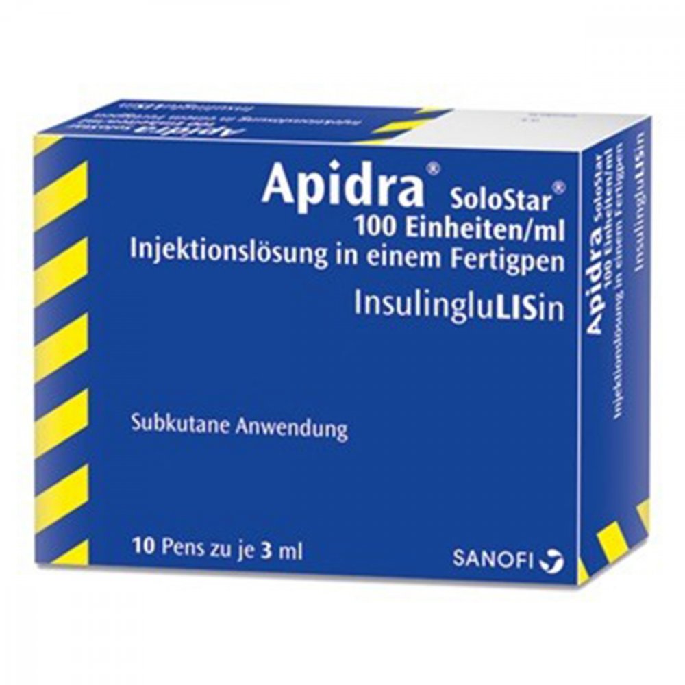 Apidra 100 E/Ml Solostar Inj.-Lsg.I.E.Fertigpen (10X3 ml)