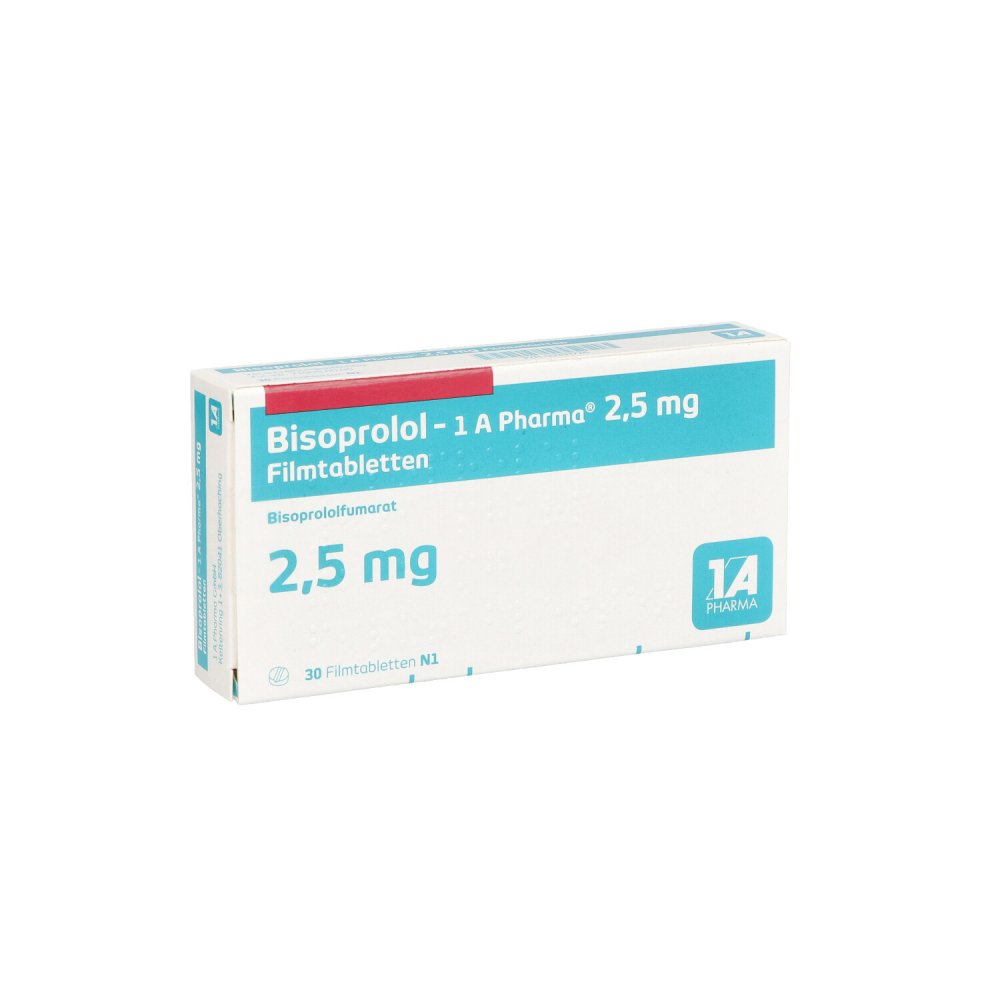 Bisoprolol-1a Pharma 2,5 Mg Filmtabletten (30 stk)