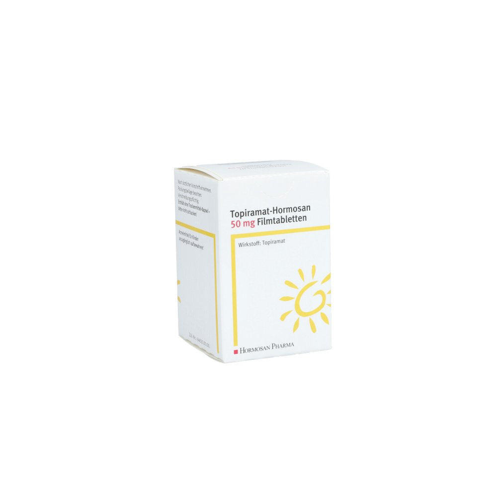 Das Produktfoto zeigt Topiramat Hormosan 50 Mg Filmtabletten (100 stk) PZN 05395693