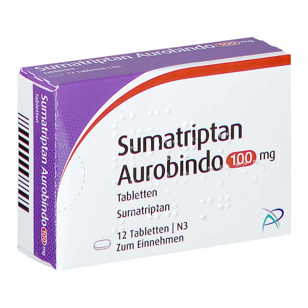 Sumatriptan Aurobindo 100 Mg Tabletten (12 stk)