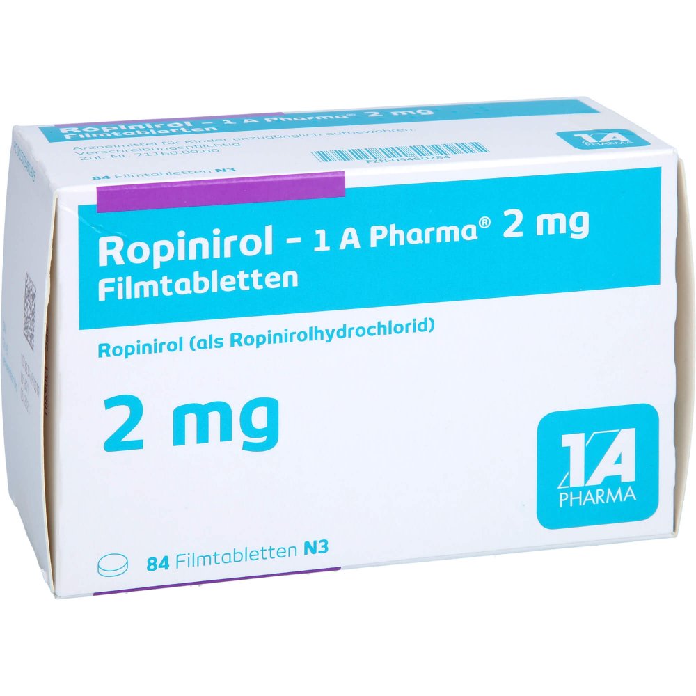Ropinirol-1a Pharma 2 Mg Filmtabletten (84 stk)