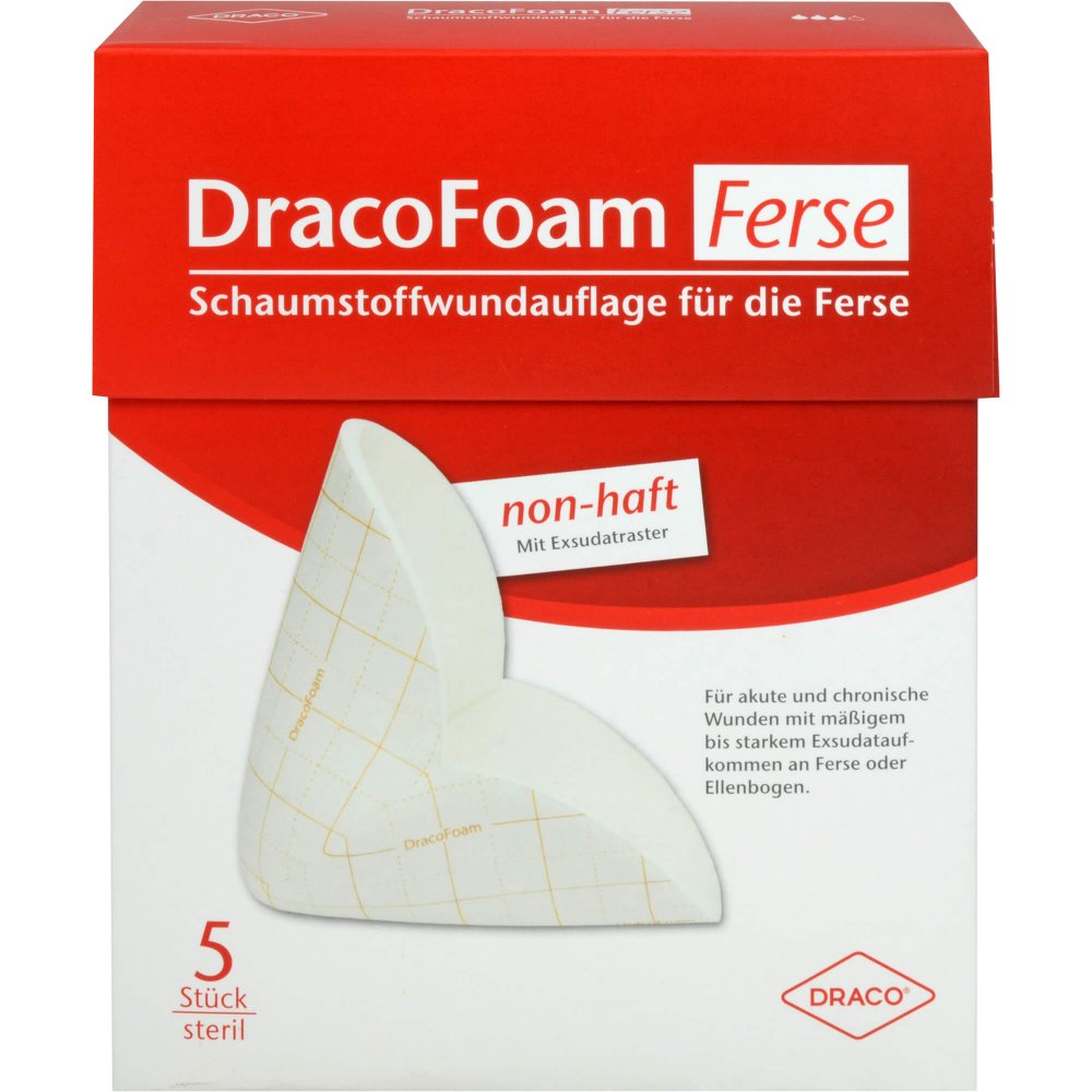 Dracofoam Schaumstoff Wundauflage Ferse (5 stk)