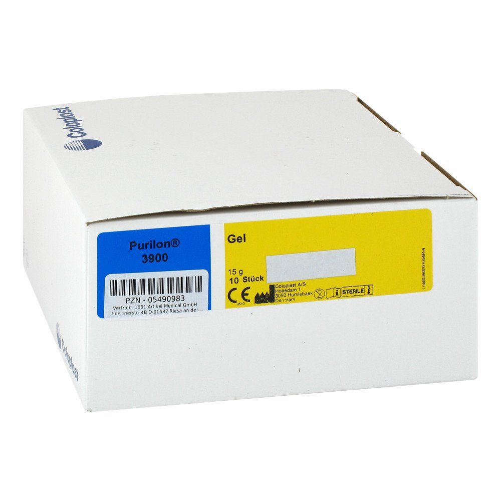 Das Produktfoto zeigt Purilon Gel 3900 Coloplast (10X15 g) PZN 05490983