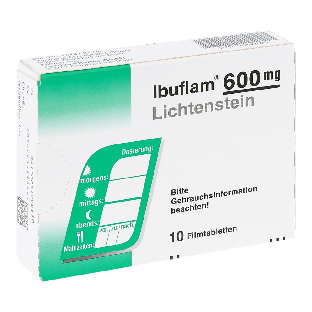 Ibuflam 600 Mg Lichtenstein Filmtabletten (10 stk)