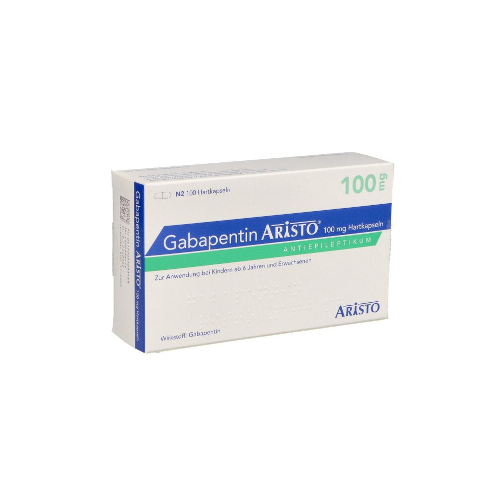 Das Produktfoto zeigt Gabapentin Aristo 100 Mg Hartkapseln (100 stk) PZN 05509346