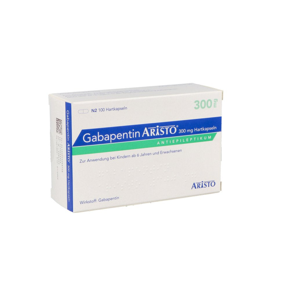 Das Produktfoto zeigt Gabapentin Aristo 300 Mg Hartkapseln (100 stk) PZN 05509375