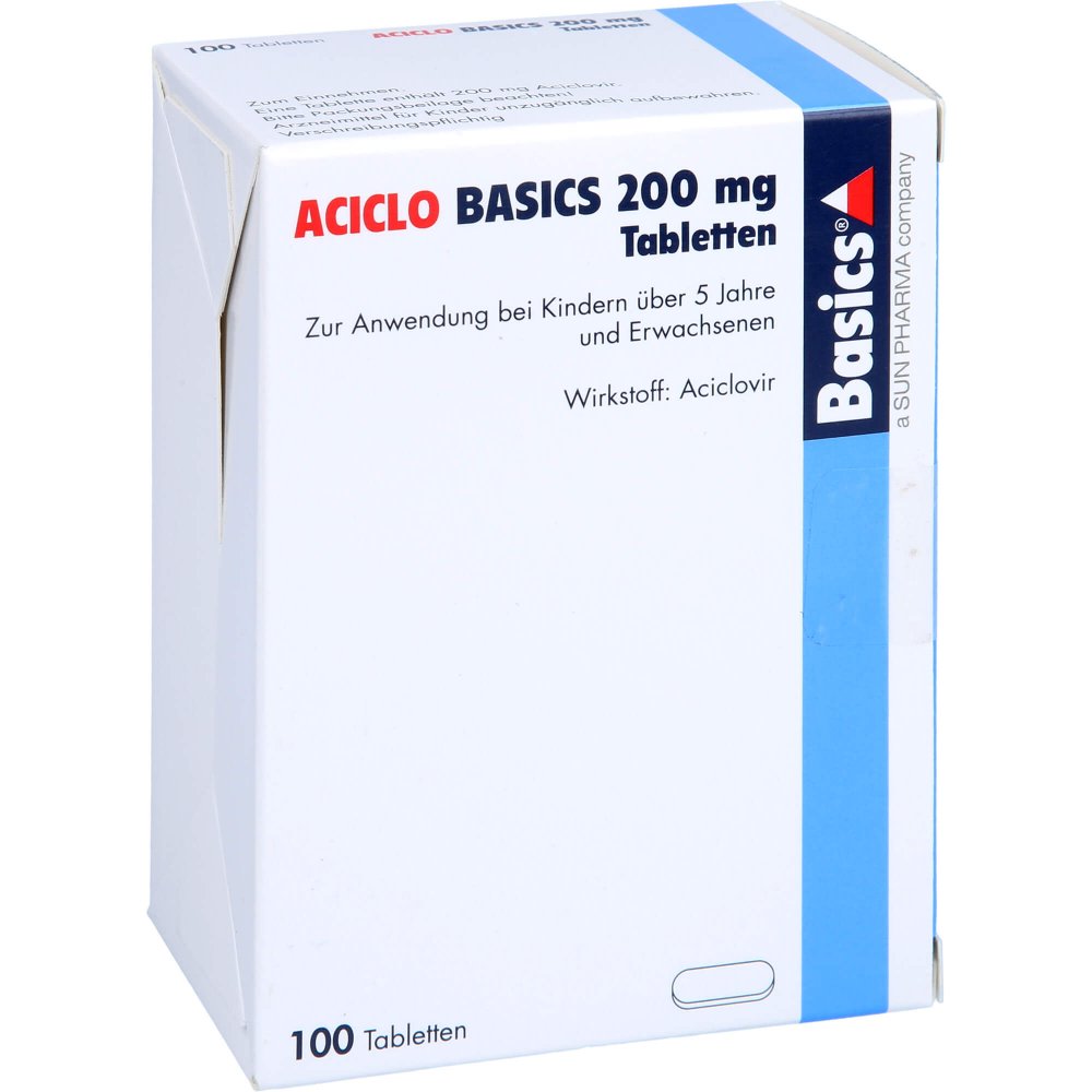 Das Produktfoto zeigt Aciclo Basics 200 Mg Tabletten (100 stk) PZN 05520862