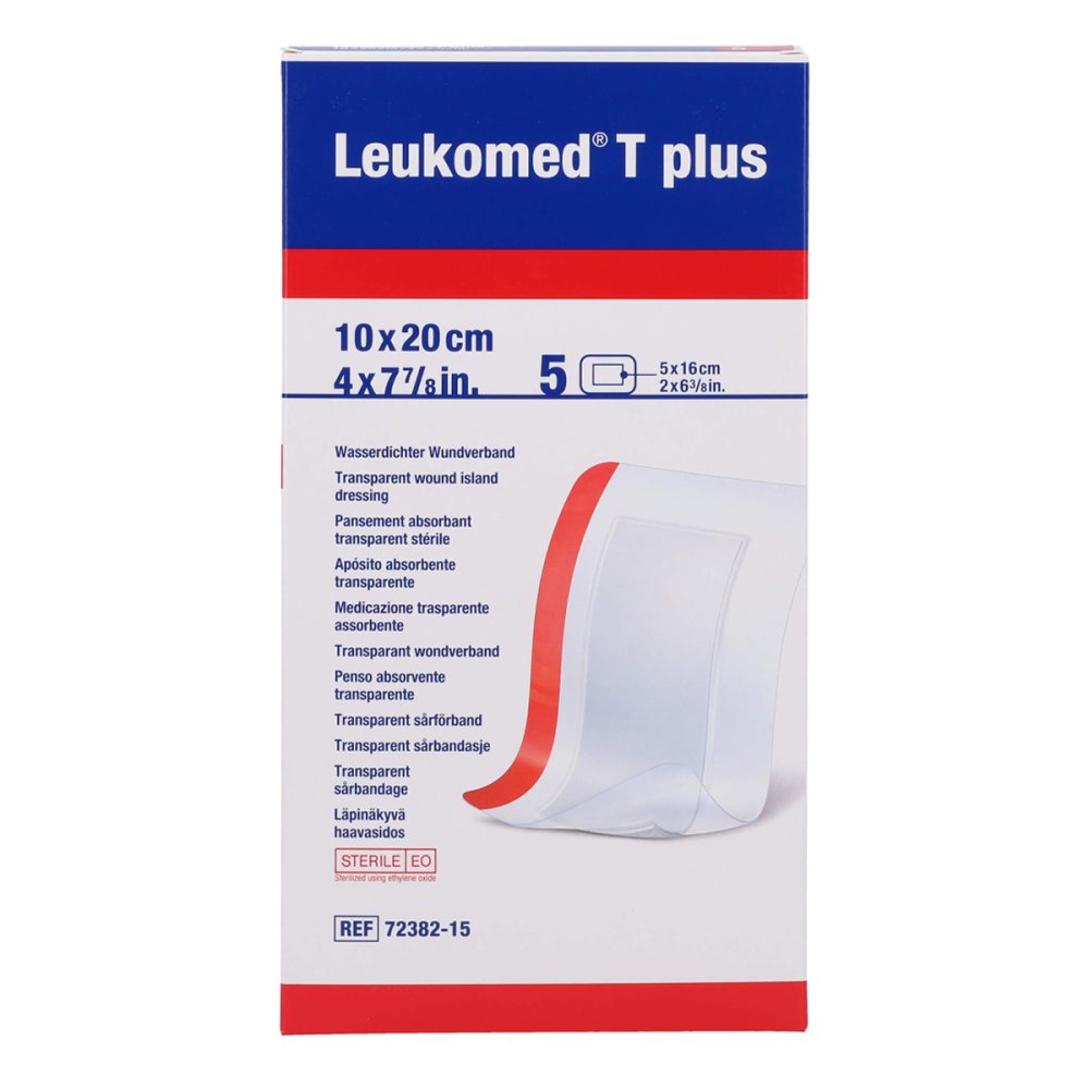 Leukomed Transp.Plus Sterile Pflaster 10x20 Cm (5 stk)