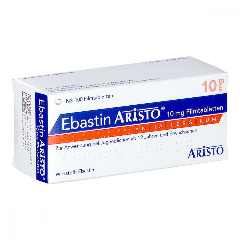 Ebastin Aristo 10 Mg Filmtabletten (100 stk)