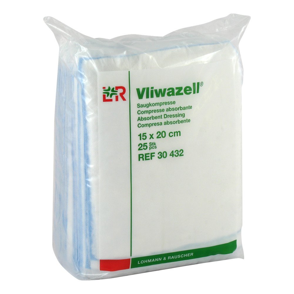 Vliwazell Saugkompressen Unsteril 15x20 Cm (25 stk)