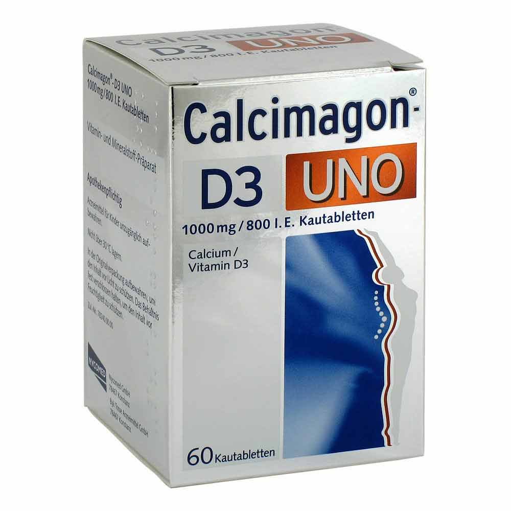 Das Produktfoto zeigt Calcimagon D3 Uno Kautabletten (60 stk) PZN 05883547