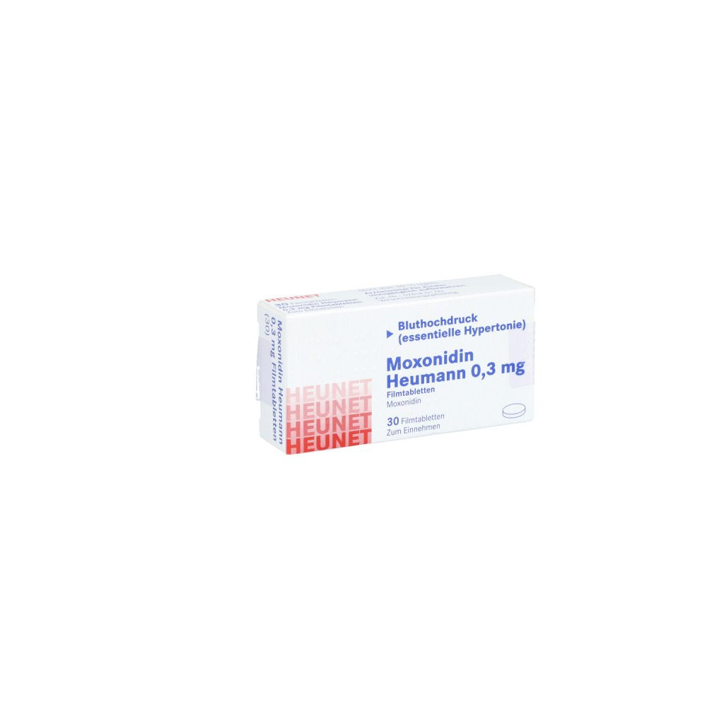 Das Produktfoto zeigt Moxonidin Heumann 0,3 Mg Filmtabl.Heunet (30 stk) PZN 05887025