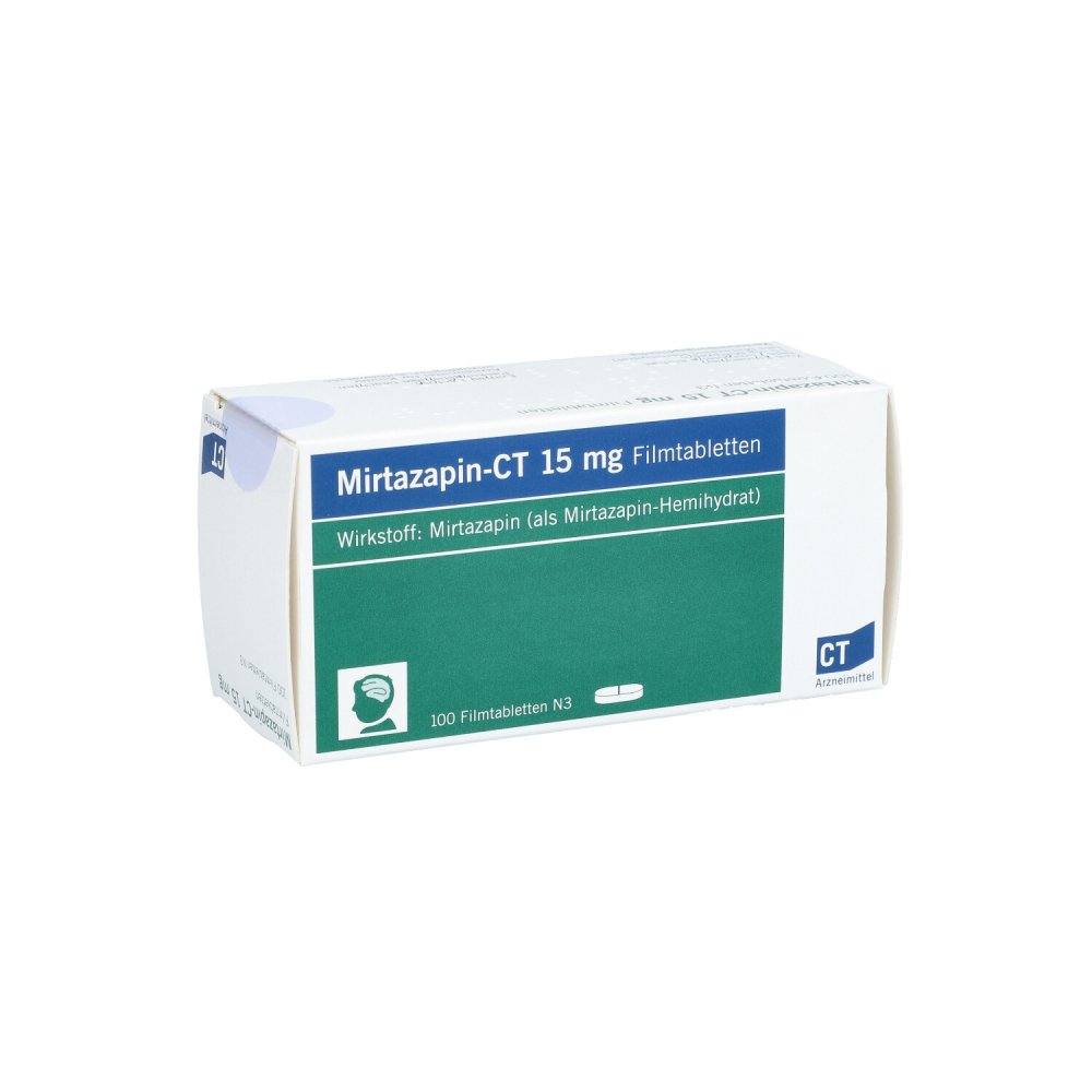 Das Produktfoto zeigt Mirtazapin-Ct 15 Mg Filmtabletten (100 stk) PZN 05984225