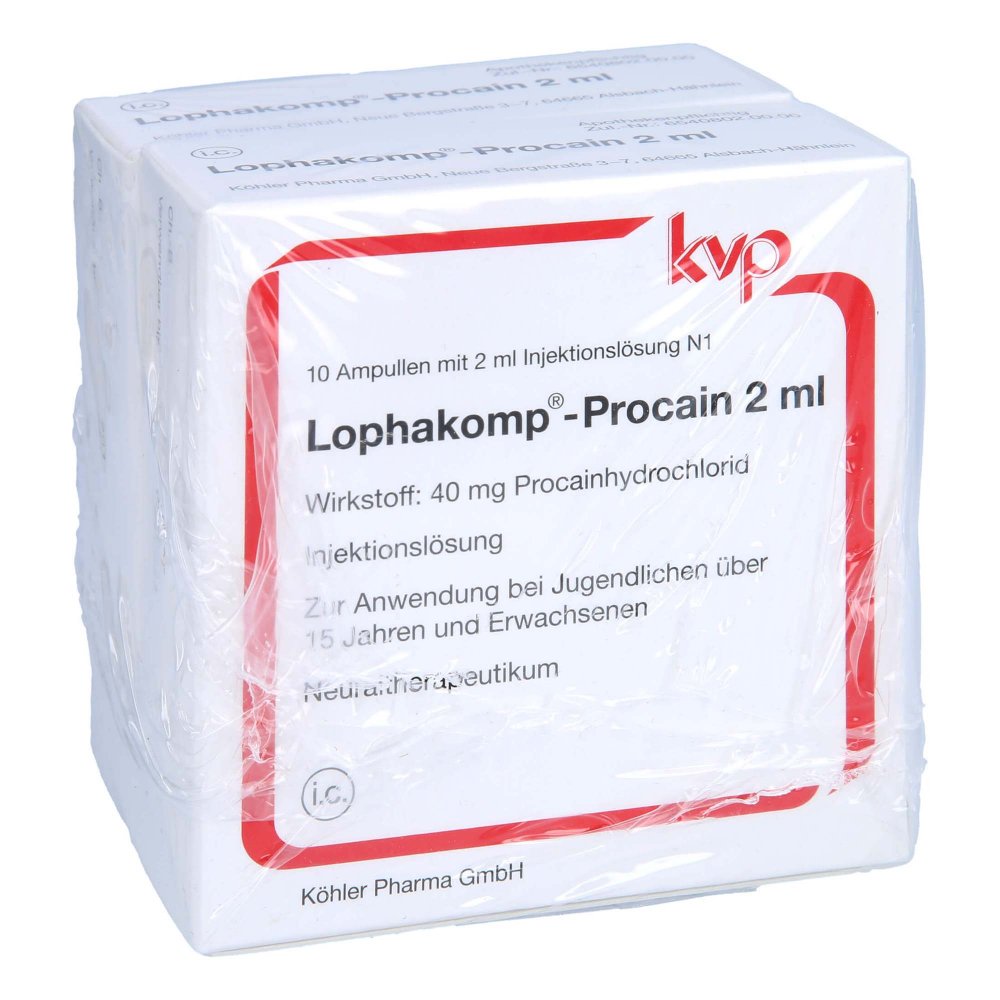 Lophakomp Procain 2 Ml Injektionslösung (20X2 ml)