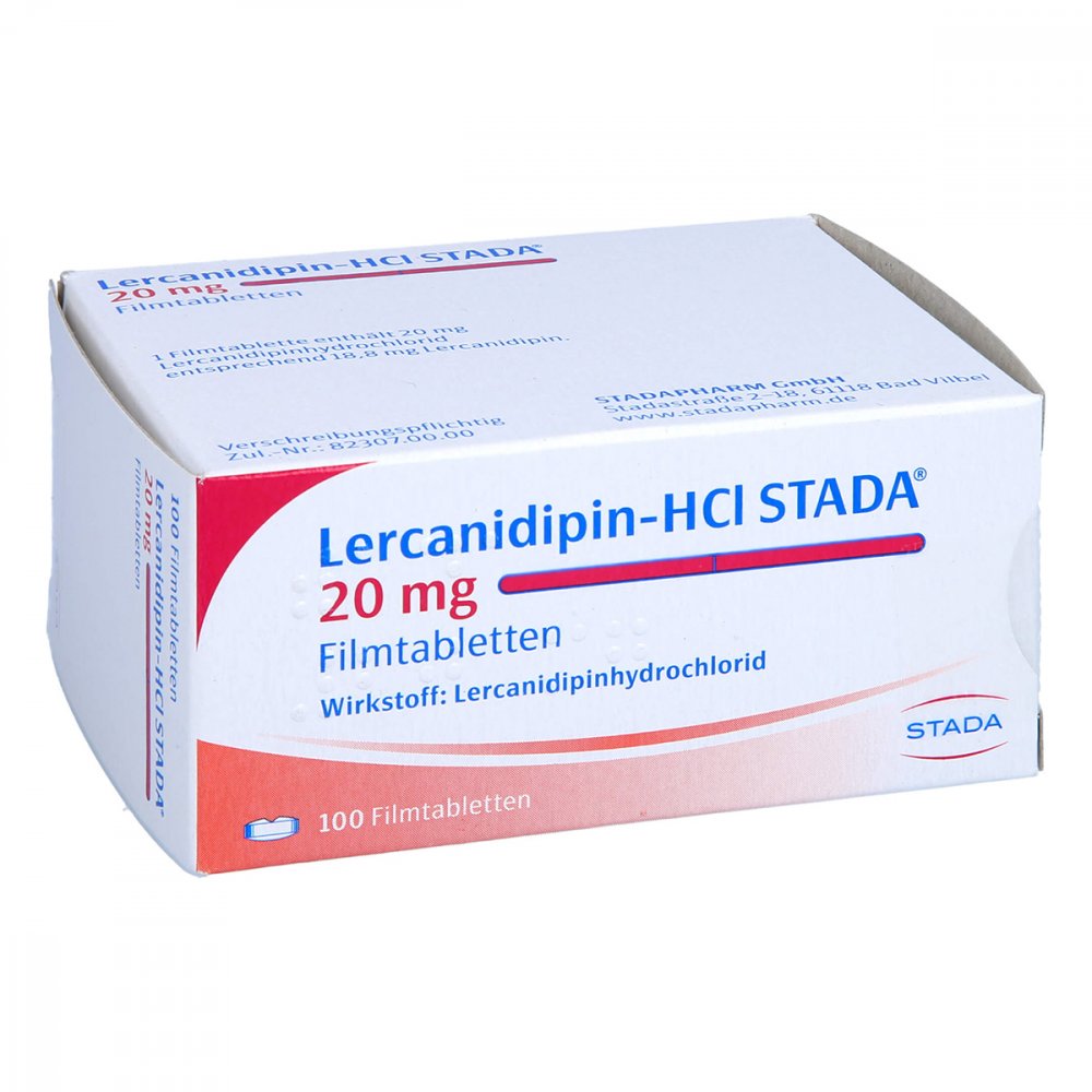 Lercanidipin-Hcl Stada 20 Mg Filmtabletten (100 stk)