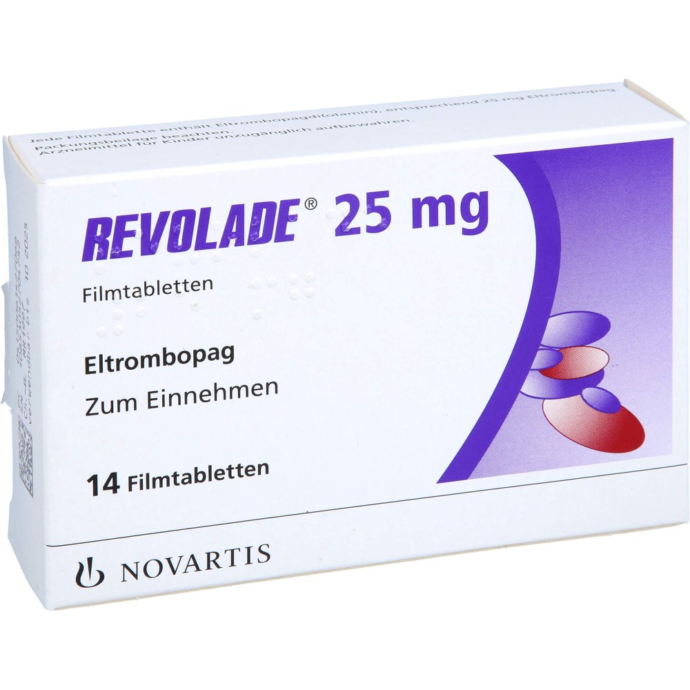 Das Produktfoto zeigt Revolade 25 Mg Filmtabletten (14 stk) PZN 06142706