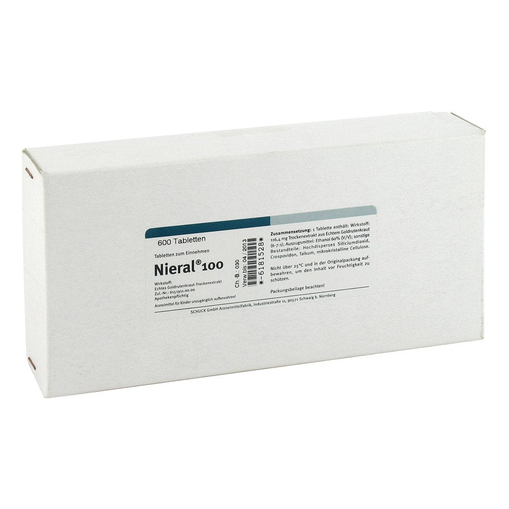 Das Produktfoto zeigt Nieral 100 Tabletten (600 stk) PZN 06181528