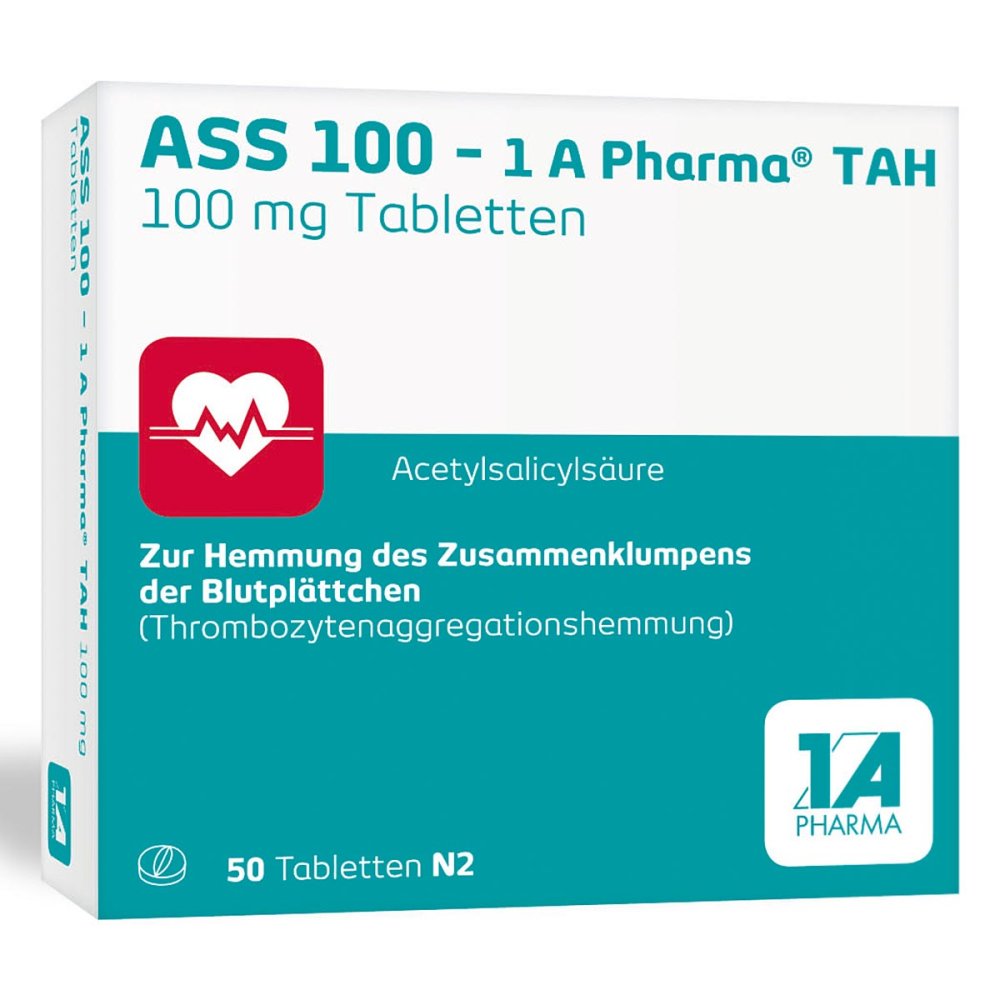 Ass 100-1a Pharma Tah Tabletten (50 stk)