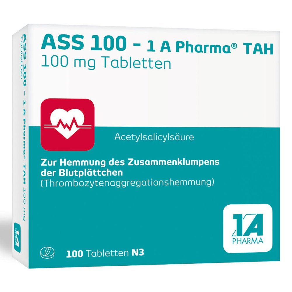 Ass 100-1a Pharma Tah Tabletten (100 stk)