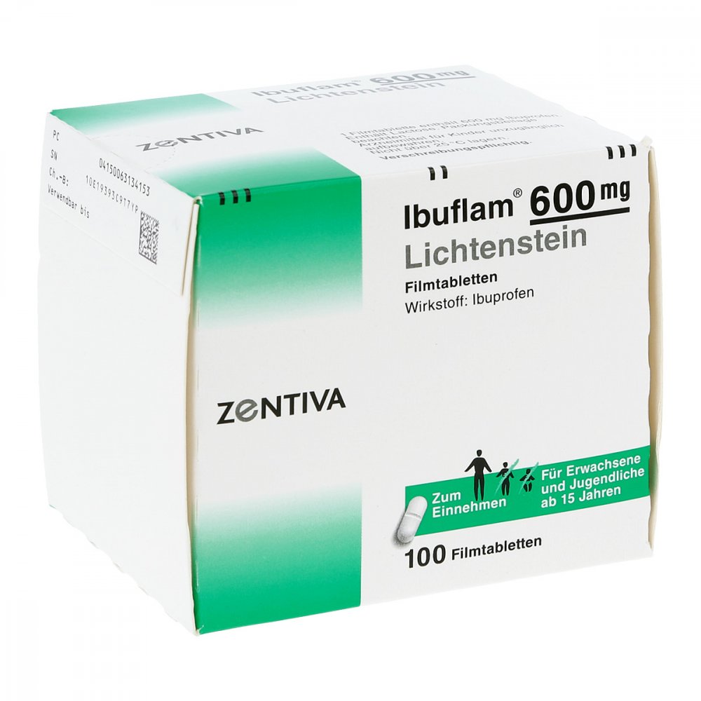 Ibuflam 600 Mg Lichtenstein Filmtabletten (100 stk)