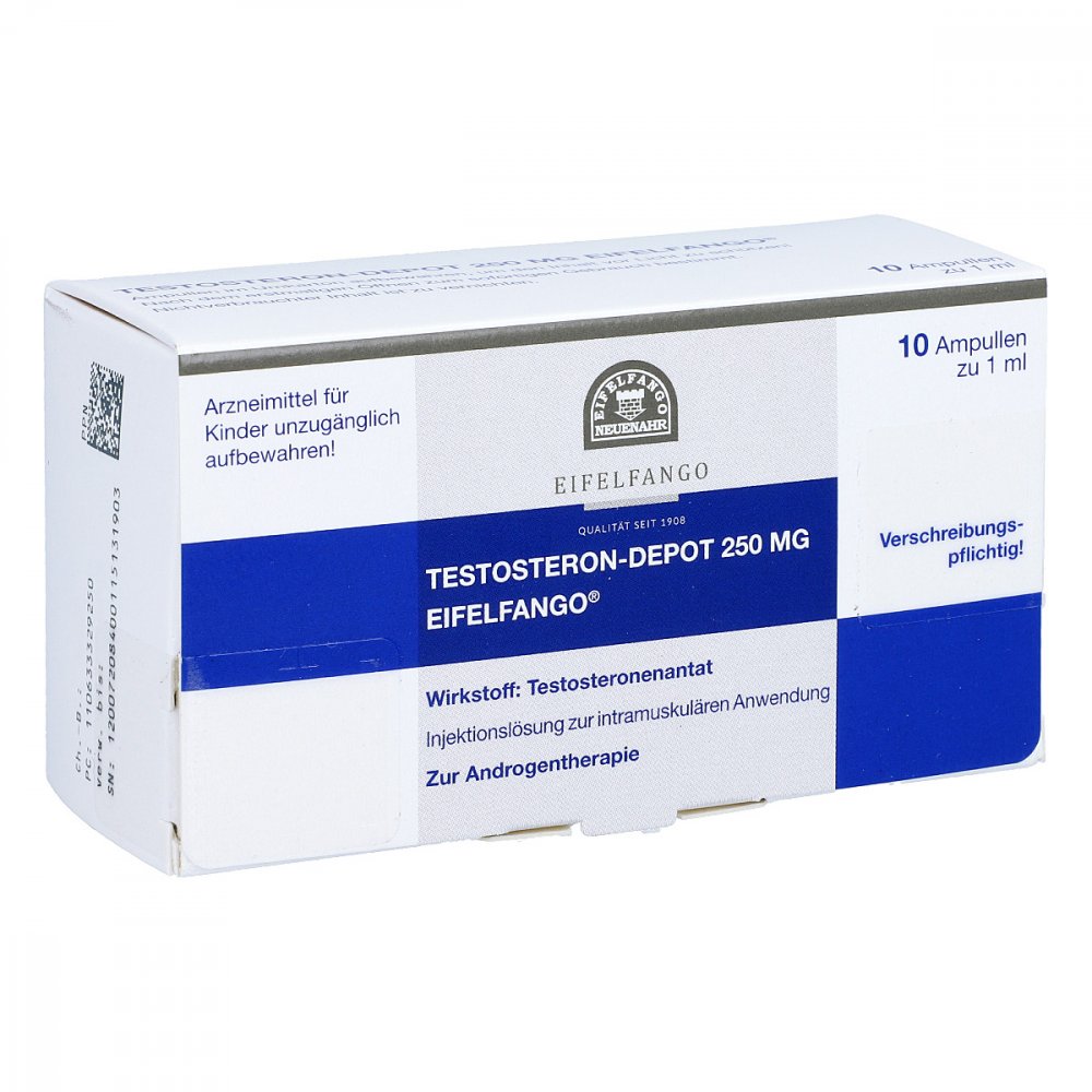 Testosteron-Depot 250 Mg Eifelfango Inj.-Lösung (10X1 ml)