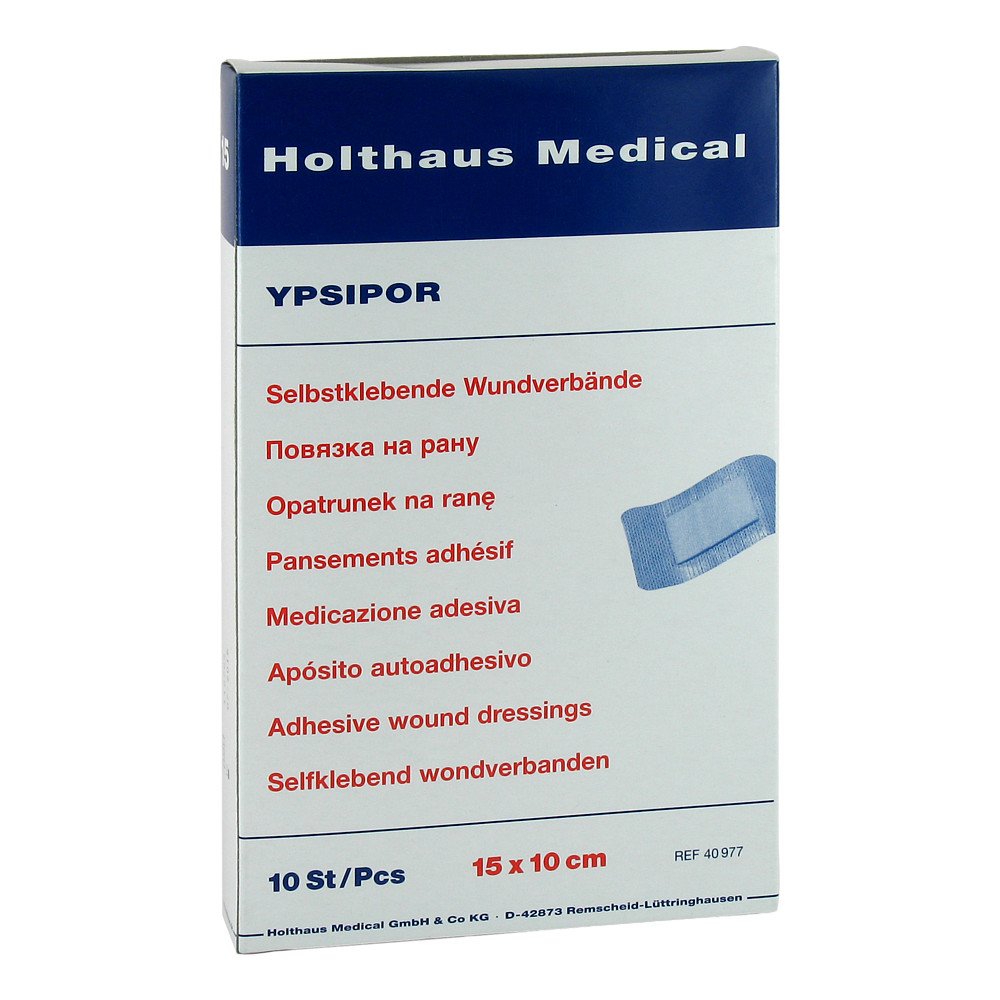 Das Produktfoto zeigt Wundverband Steril Ypsipor 10x15 Cm (10 stk) PZN 06337031