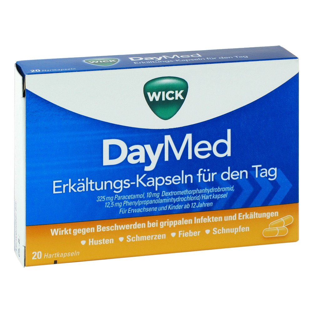 Das Produktfoto zeigt Wick Daymed Erkältungskapseln (20 stk) PZN 06349301