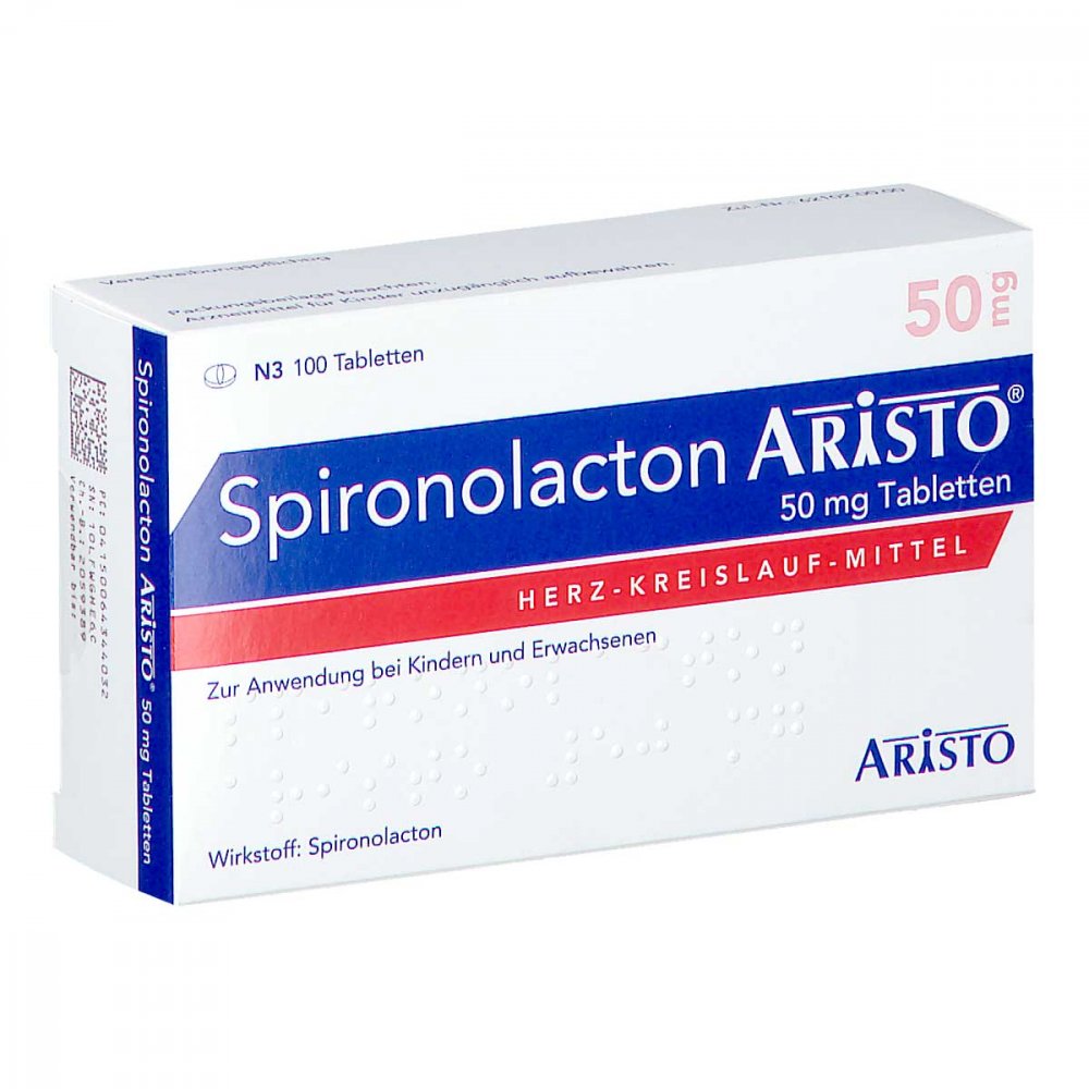 Das Produktfoto zeigt Spironolacton Aristo 50 Mg Tabletten (100 stk) PZN 06434403