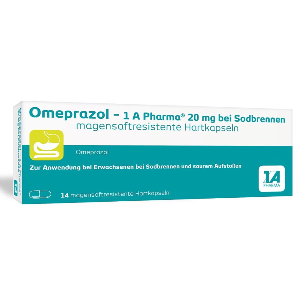 Omeprazol-1a Pharma 20 Mg Bei Sodbrennen Hkm (14 stk)
