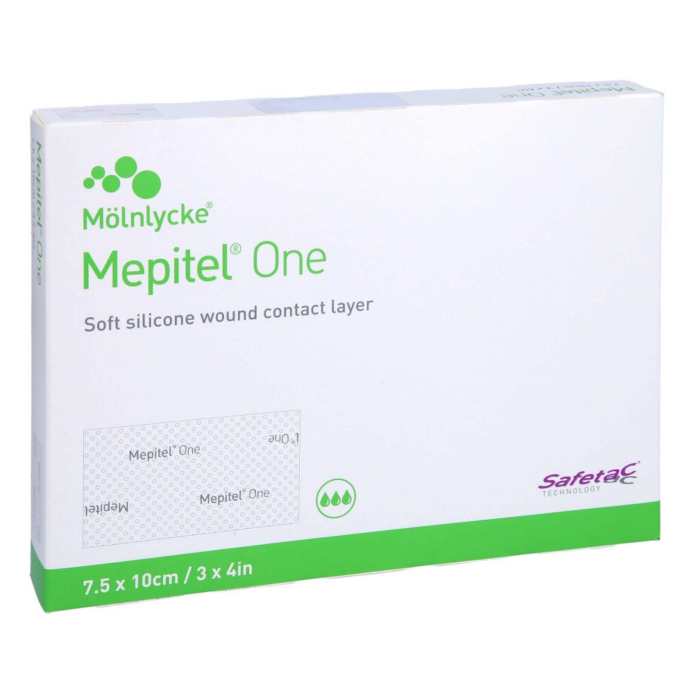 Das Produktfoto zeigt Mepitel One 7,5x10 Cm Silikon Netzverband (10 stk) PZN 06469726
