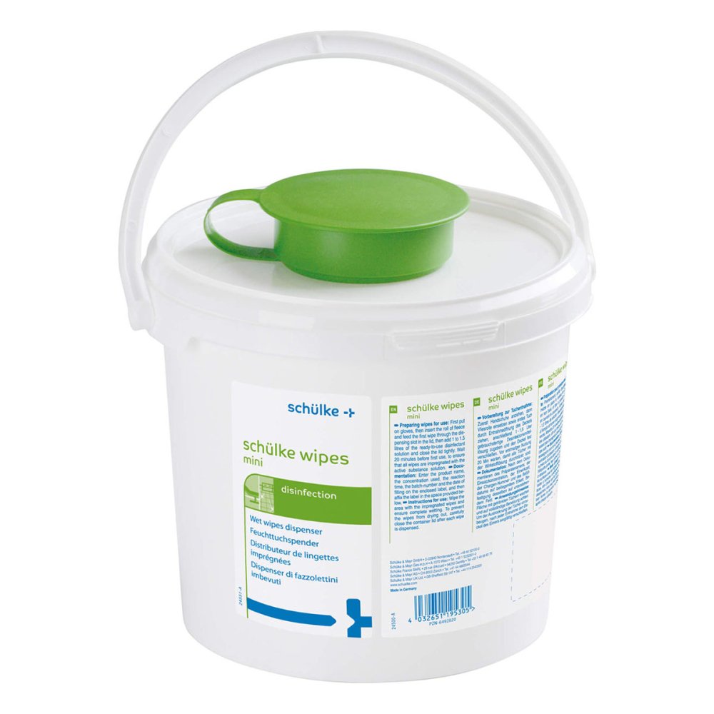 Das Produktfoto zeigt Schülke Wipes Mini Spendereimer 40/70 (1 stk) PZN 06492820