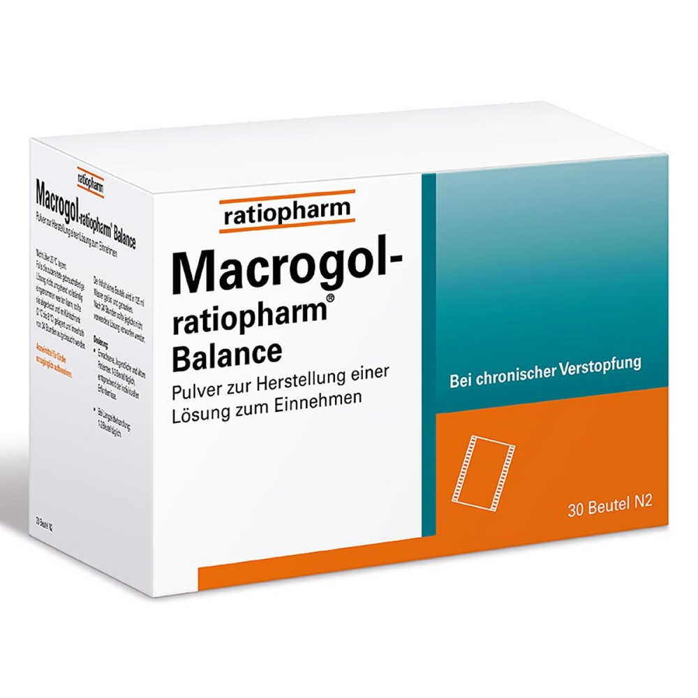 Macrogol-Ratiopharm Balance Plv.Z.H.E.L.Z.Einn. (30 stk)