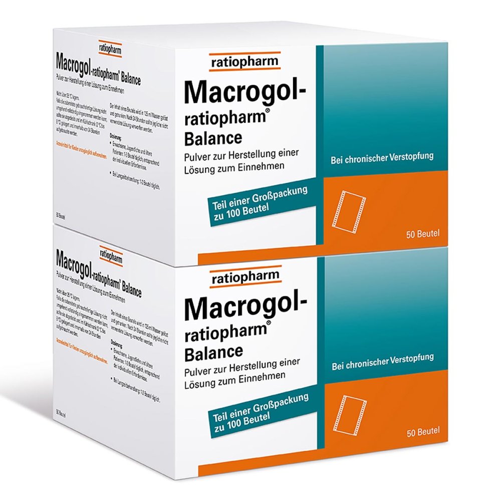 Macrogol-Ratiopharm Balance Plv.Z.H.E.L.Z.Einn. (100 stk)