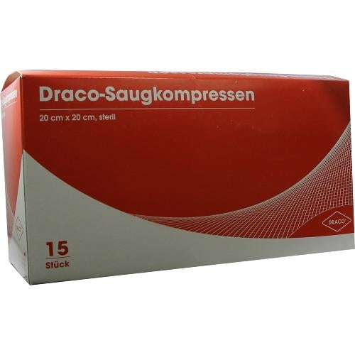 Das Produktfoto zeigt Saugkompressen Steril 20x20 Cm Draco (15 stk) PZN 06563141