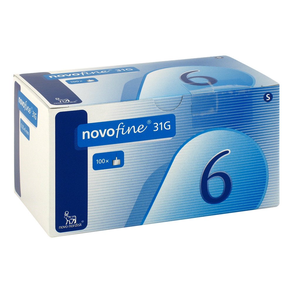 Das Produktfoto zeigt Novofine Nadeln 31 G 0,25x6 Mm (100 stk) PZN 06567848