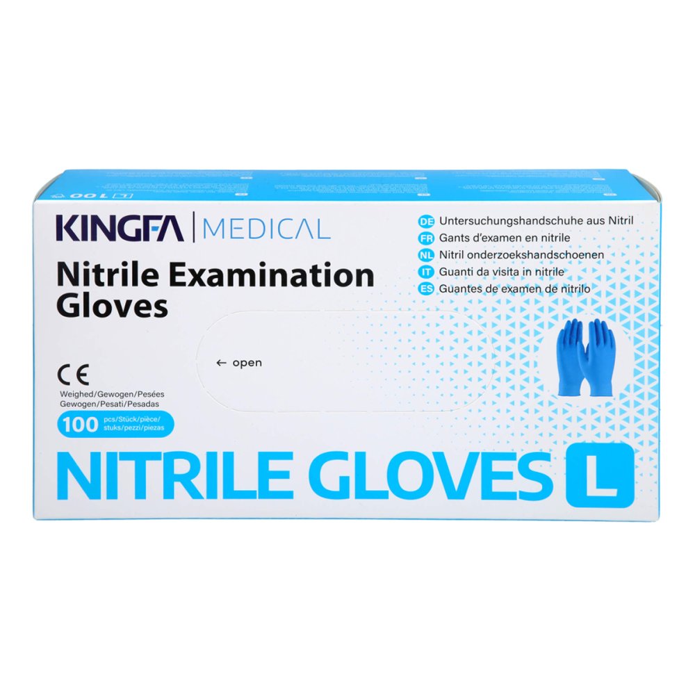 Nitril Einmal Handschuhe Puderfrei Groß (100 stk)
