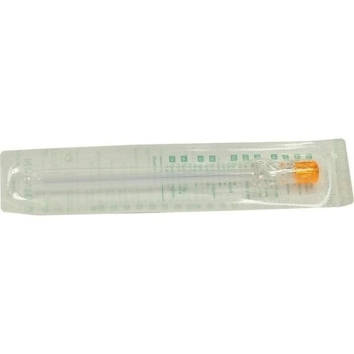 Das Produktfoto zeigt Spinocan Quincke Kanüle 0,53x88 Mm 25 G Orange (1 stk) PZN 06592935