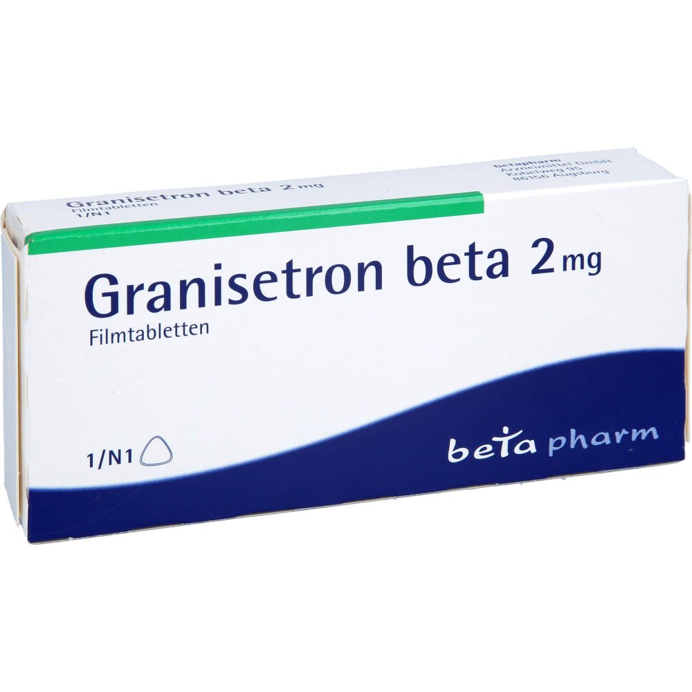 Das Produktfoto zeigt Granisetron Beta 2 Mg Filmtabletten (1 stk) PZN 06621602