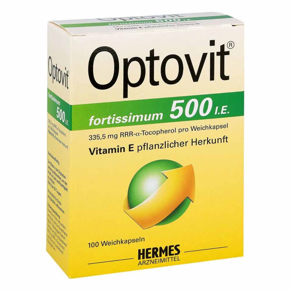 Das Produktfoto zeigt Optovit Fortissimum 500 Kapseln (100 stk) PZN 06649629