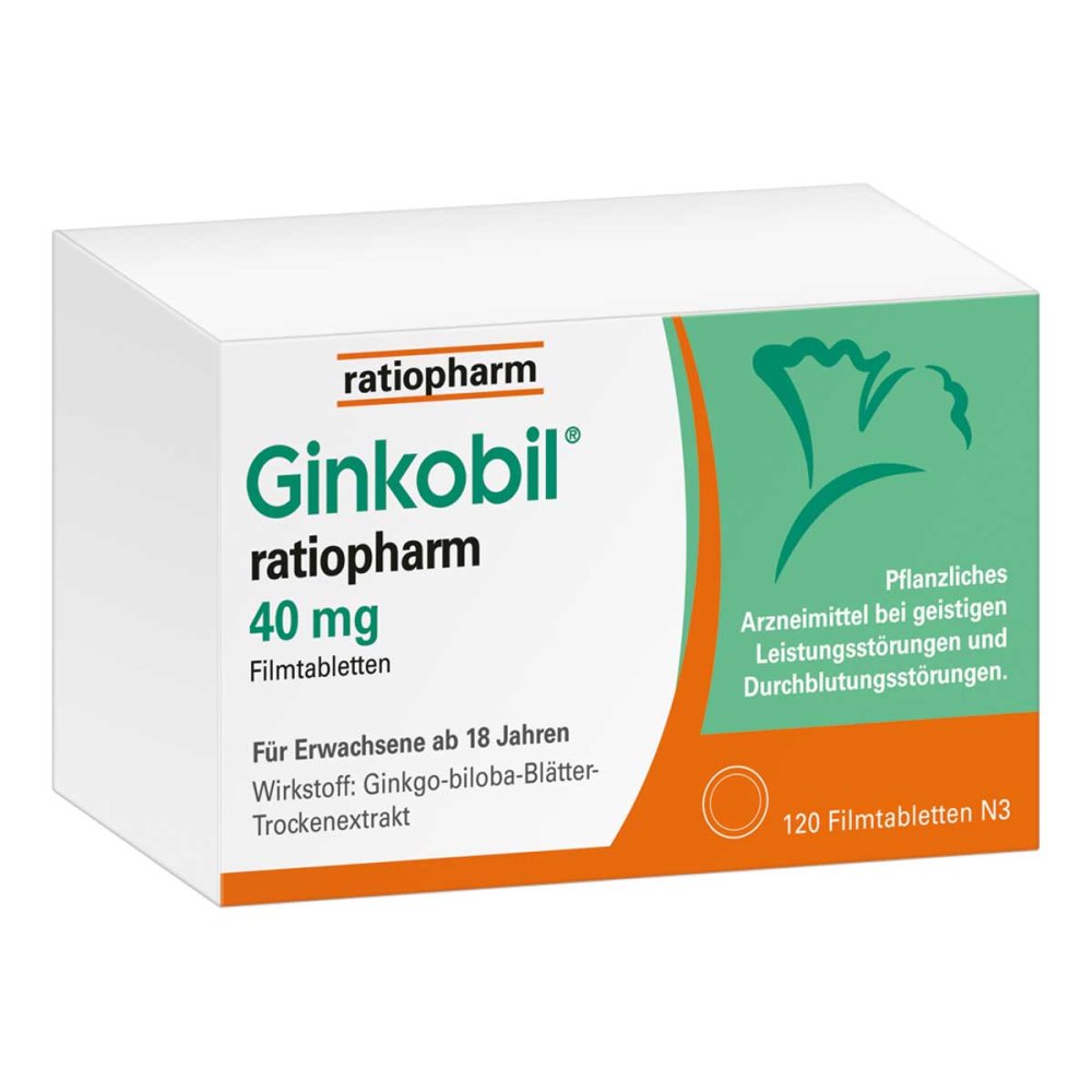 Ginkobil-Ratiopharm 40 Mg Filmtabletten (120 stk)