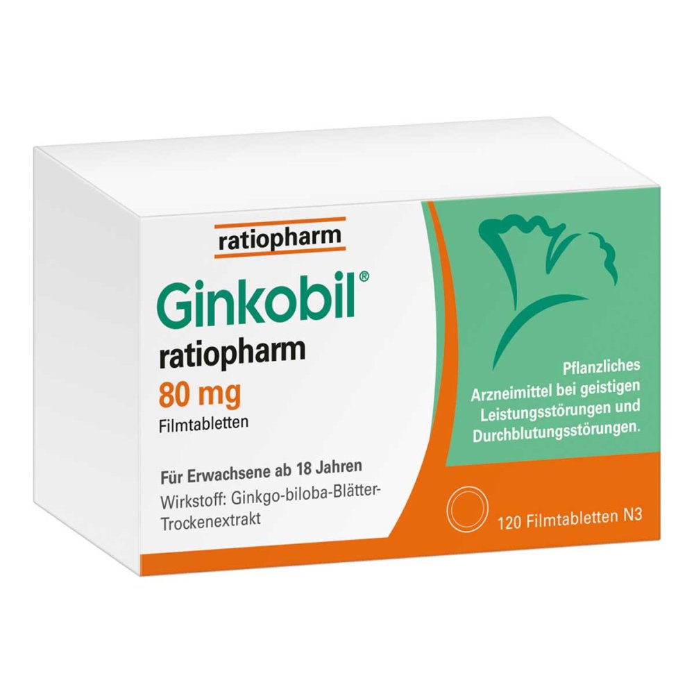 Ginkobil-Ratiopharm 80 Mg Filmtabletten (120 stk)