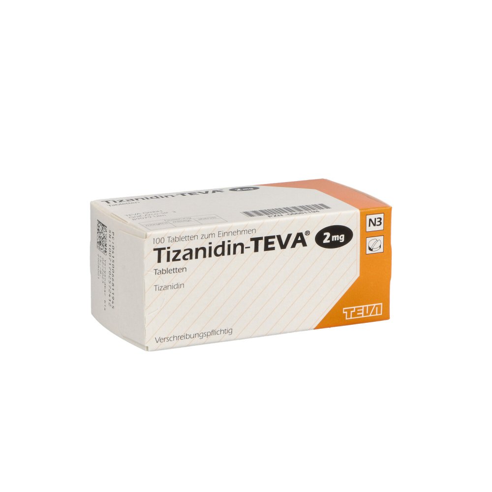Tizanidin Teva 2 Mg Tabletten (100 stk)