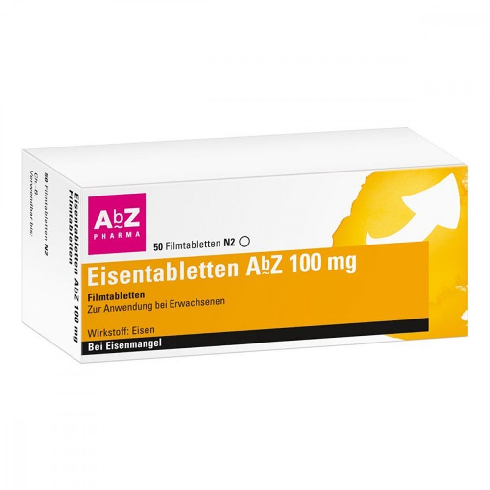 Eisentabletten Abz 100 Mg Filmtabletten (50 stk)