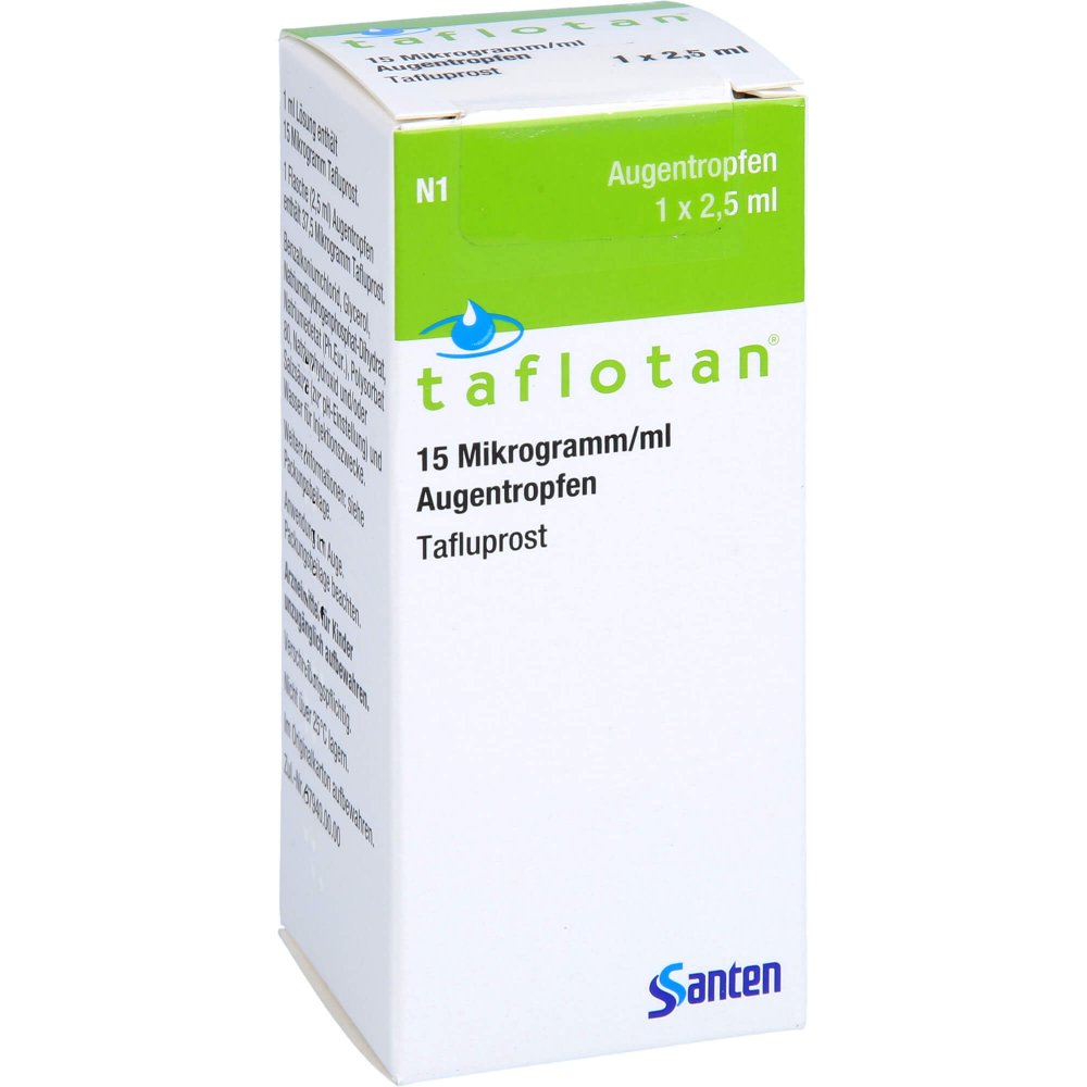 Das Produktfoto zeigt Taflotan 15 Μg/Ml Augentropfen (2.5 ml) PZN 06707054