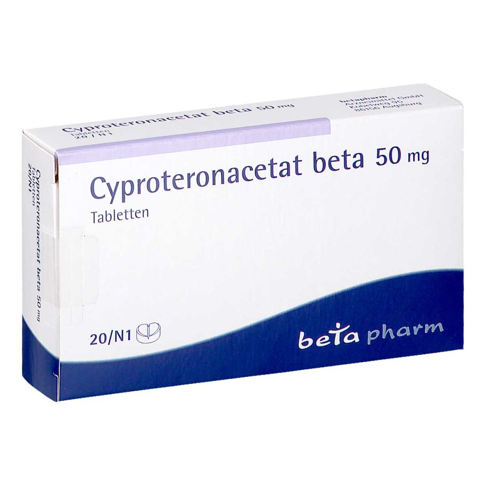 Das Produktfoto zeigt Cyproteronacetat Beta 50 Mg Tabletten (20 stk) PZN 06715786