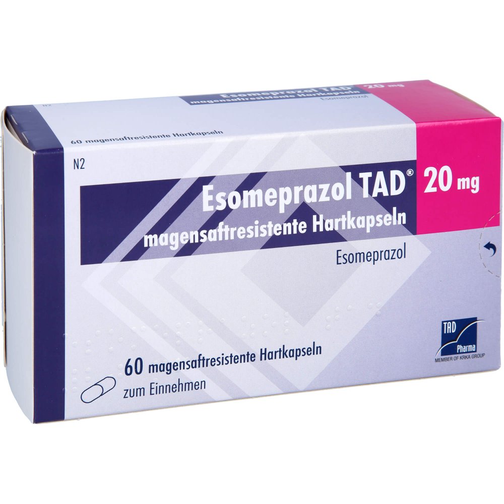 Esomeprazol Tad 20 Mg Magensaftresist.Hartkapseln (60 stk)