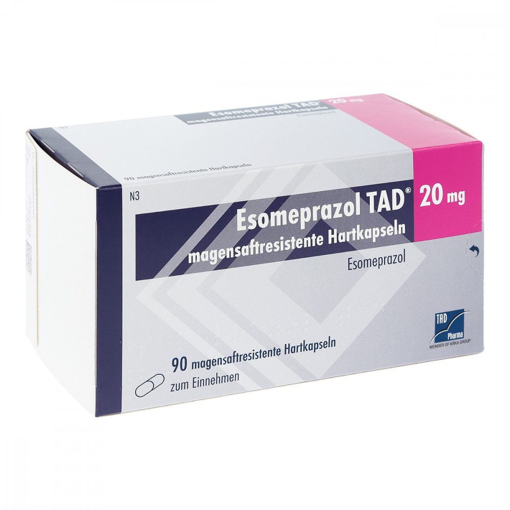 Esomeprazol Tad 20 Mg Magensaftresist.Hartkapseln (90 stk)