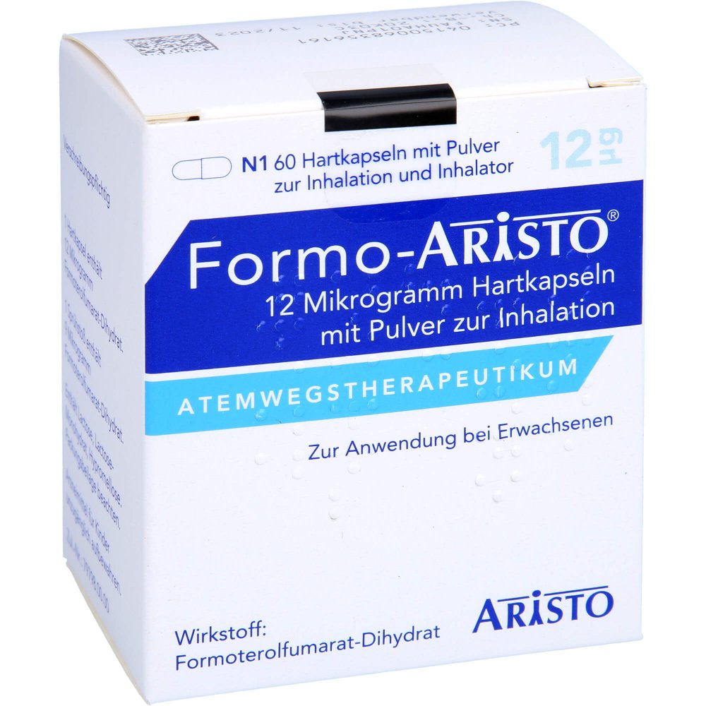 Das Produktfoto zeigt Formo-Aristo 12 Μg Hartkapseln M.Plv.Z.Inhalation (60 stk) PZN 06835616