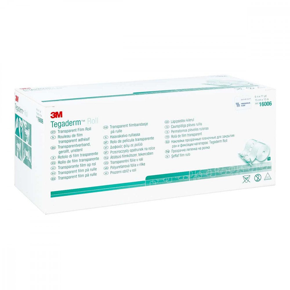 Das Produktfoto zeigt Tegaderm Roll 15 Cmx10 M 16006 (1 stk) PZN 06917610